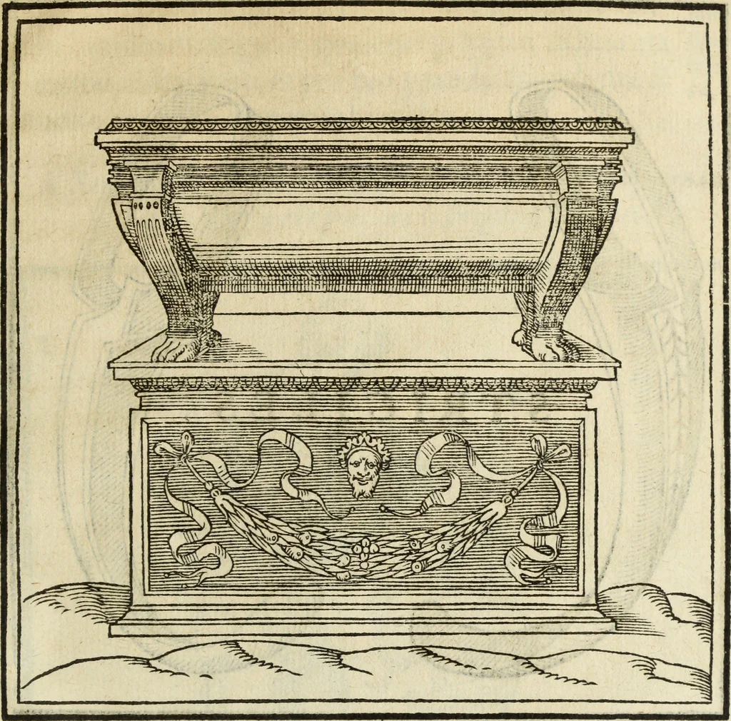 An illustration from Discorso della religione antica de Romani, insieme vn'altro Discorso della castrametatione, et disciplina militare, bagni, & essercitij antichi di detti Romani;, 1569, leaf 440