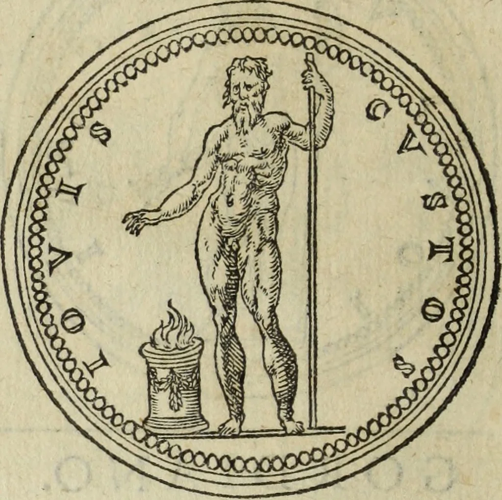 An illustration from Discorso della religione antica de Romani, insieme vn'altro Discorso della castrametatione, et disciplina militare, bagni, & essercitij antichi di detti Romani;, 1569, leaf 69