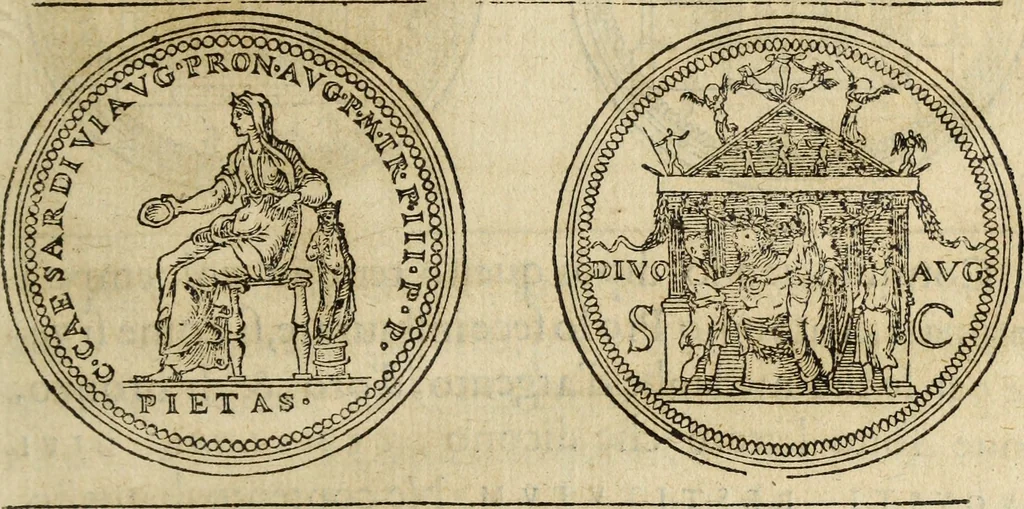 An illustration from Discorso della religione antica de Romani, insieme vn'altro Discorso della castrametatione, et disciplina militare, bagni, & essercitij antichi di detti Romani;, 1569, leaf 72