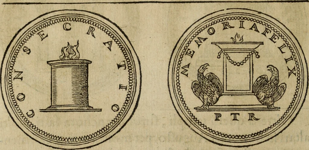 An illustration from Discorso della religione antica de Romani, insieme vn'altro Discorso della castrametatione, et disciplina militare, bagni, & essercitij antichi di detti Romani;, 1569, leaf 75