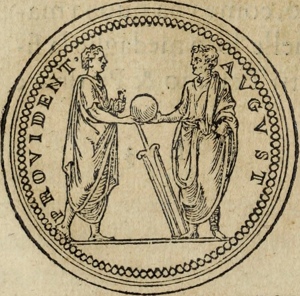 An illustration from Discorso della religione antica de Romani, insieme vn'altro Discorso della castrametatione, et disciplina militare, bagni, & essercitij antichi di detti Romani;, 1569, leaf 77