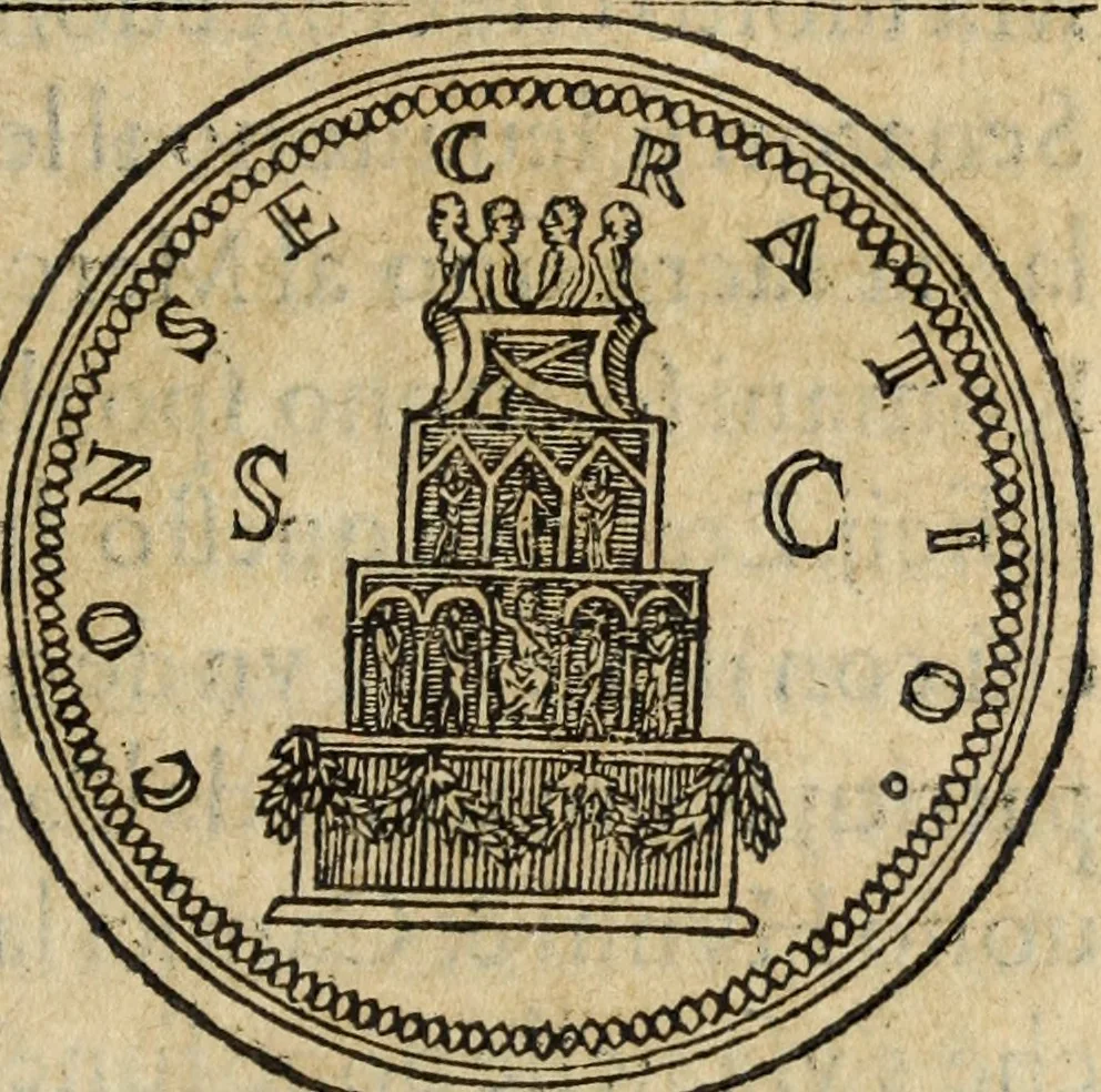 An illustration from Discorso della religione antica de Romani, insieme vn'altro Discorso della castrametatione, et disciplina militare, bagni, & essercitij antichi di detti Romani;, 1569, leaf 82