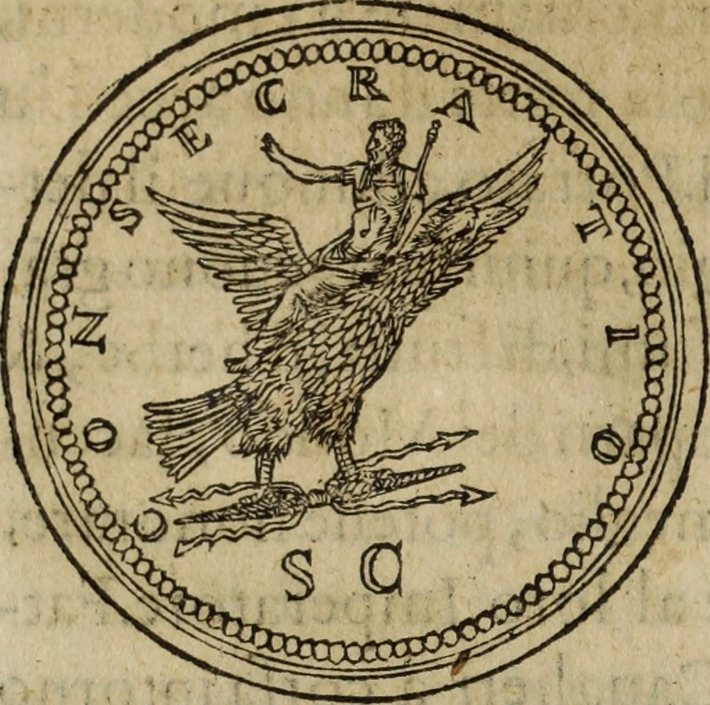 An illustration from Discorso della religione antica de Romani, insieme vn'altro Discorso della castrametatione, et disciplina militare, bagni, & essercitij antichi di detti Romani;, 1569, leaf 85