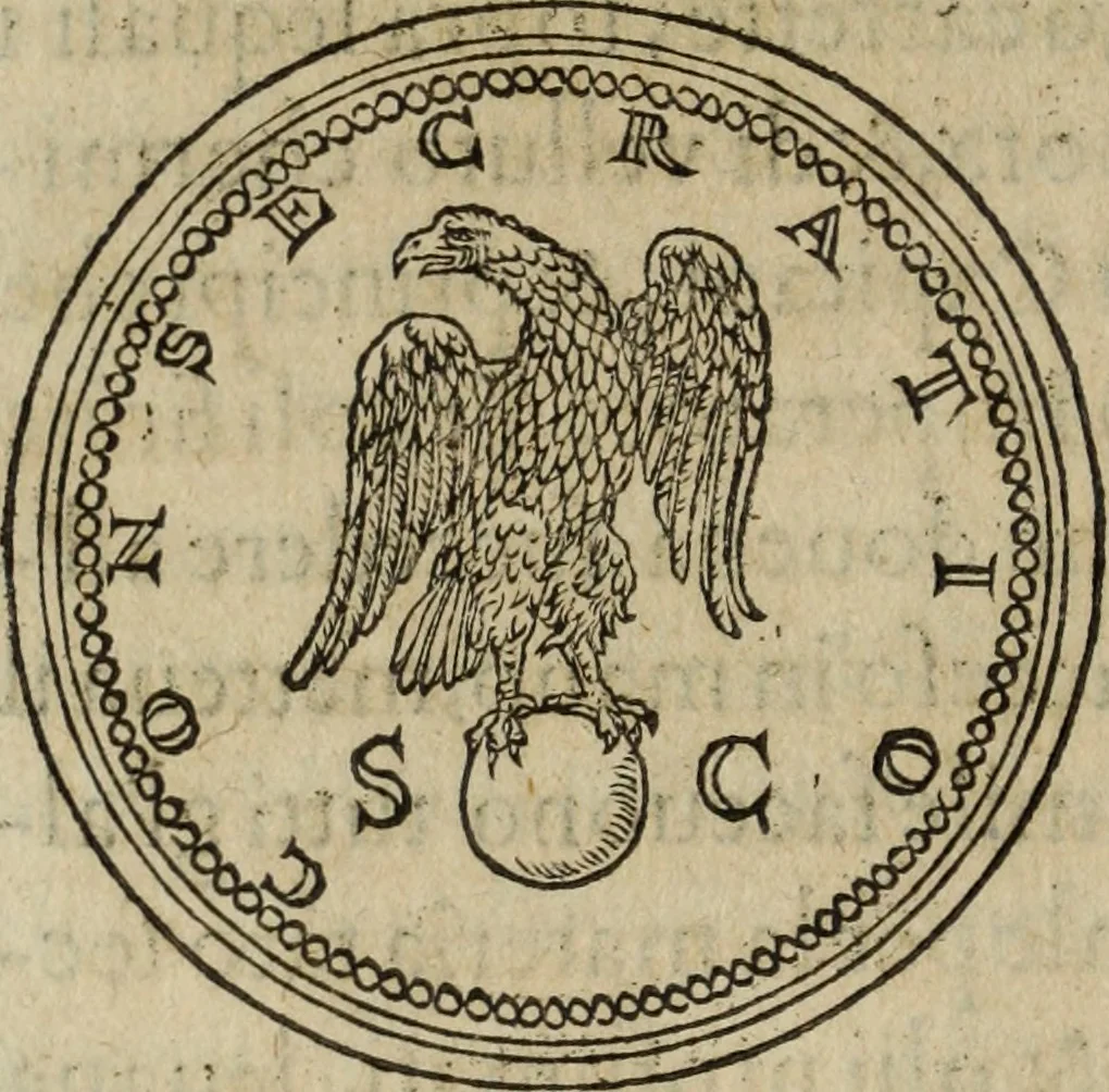 An illustration from Discorso della religione antica de Romani, insieme vn'altro Discorso della castrametatione, et disciplina militare, bagni, & essercitij antichi di detti Romani;, 1569, leaf 85