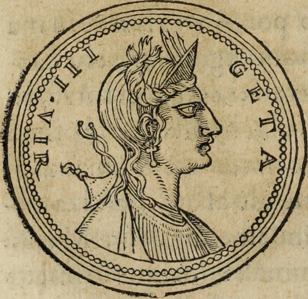 An illustration from Discorso della religione antica de Romani, insieme vn'altro Discorso della castrametatione, et disciplina militare, bagni, & essercitij antichi di detti Romani;, 1569, leaf 89