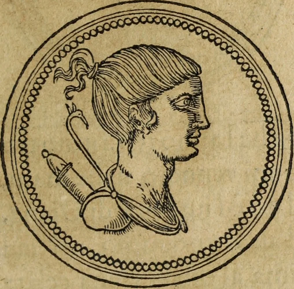 An illustration from Discorso della religione antica de Romani, insieme vn'altro Discorso della castrametatione, et disciplina militare, bagni, & essercitij antichi di detti Romani;, 1569, leaf 90