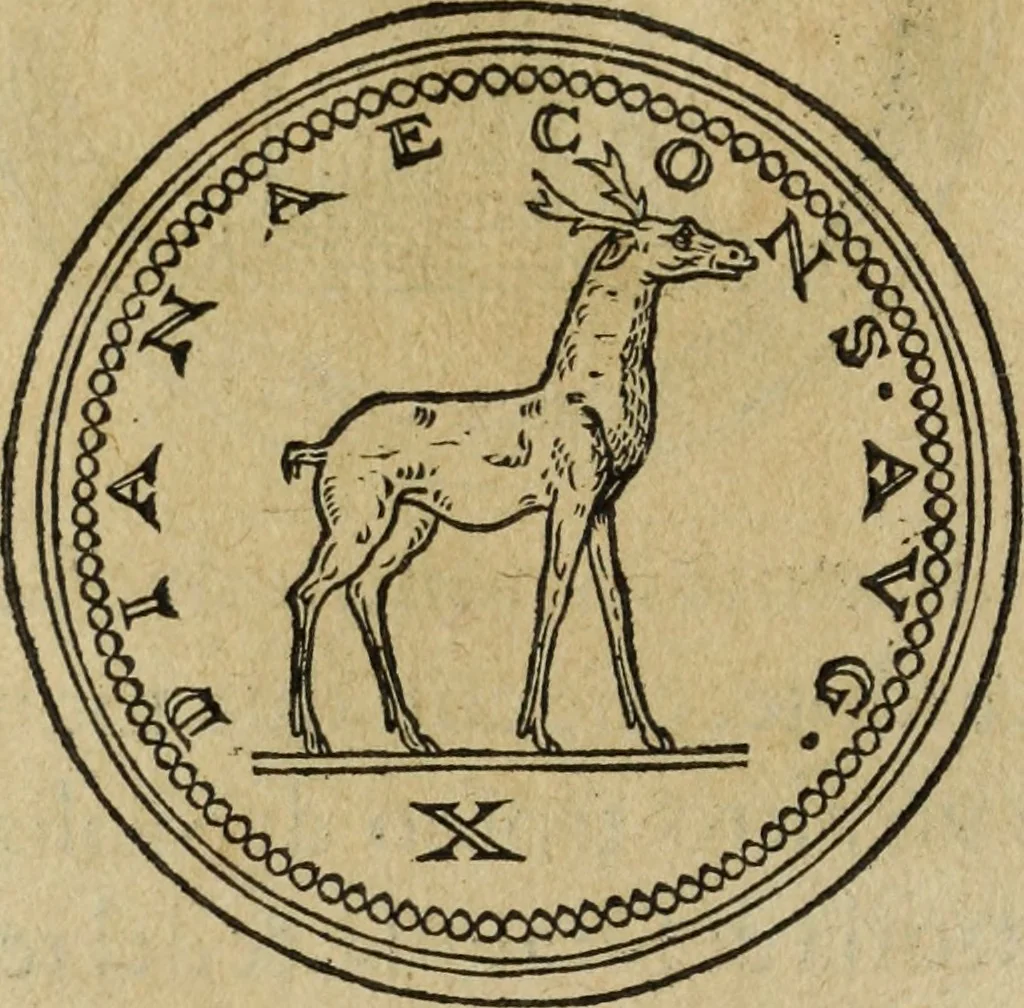 An illustration from Discorso della religione antica de Romani, insieme vn'altro Discorso della castrametatione, et disciplina militare, bagni, & essercitij antichi di detti Romani;, 1569, leaf 93