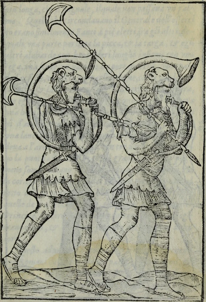 An illustration from Discorso del S. Gvglielmo Chovl ... sopra la castrametatione & bagni antichi de i Greci & Romani, 1559, leaf 104