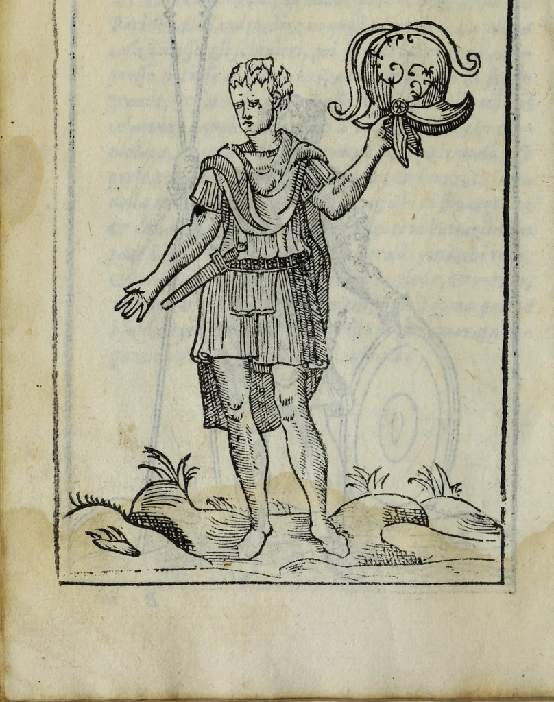 An illustration from Discorso del S. Gvglielmo Chovl ... sopra la castrametatione & bagni antichi de i Greci & Romani, 1559, leaf 27