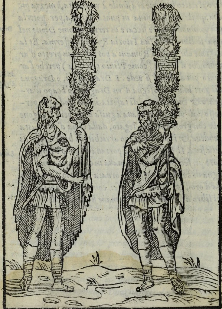 An illustration from Discorso del S. Gvglielmo Chovl ... sopra la castrametatione & bagni antichi de i Greci & Romani, 1559, leaf 33