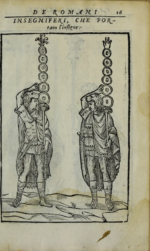 An illustration from Discorso del S. Gvglielmo Chovl ... sopra la castrametatione & bagni antichi de i Greci & Romani, 1559, leaf 34