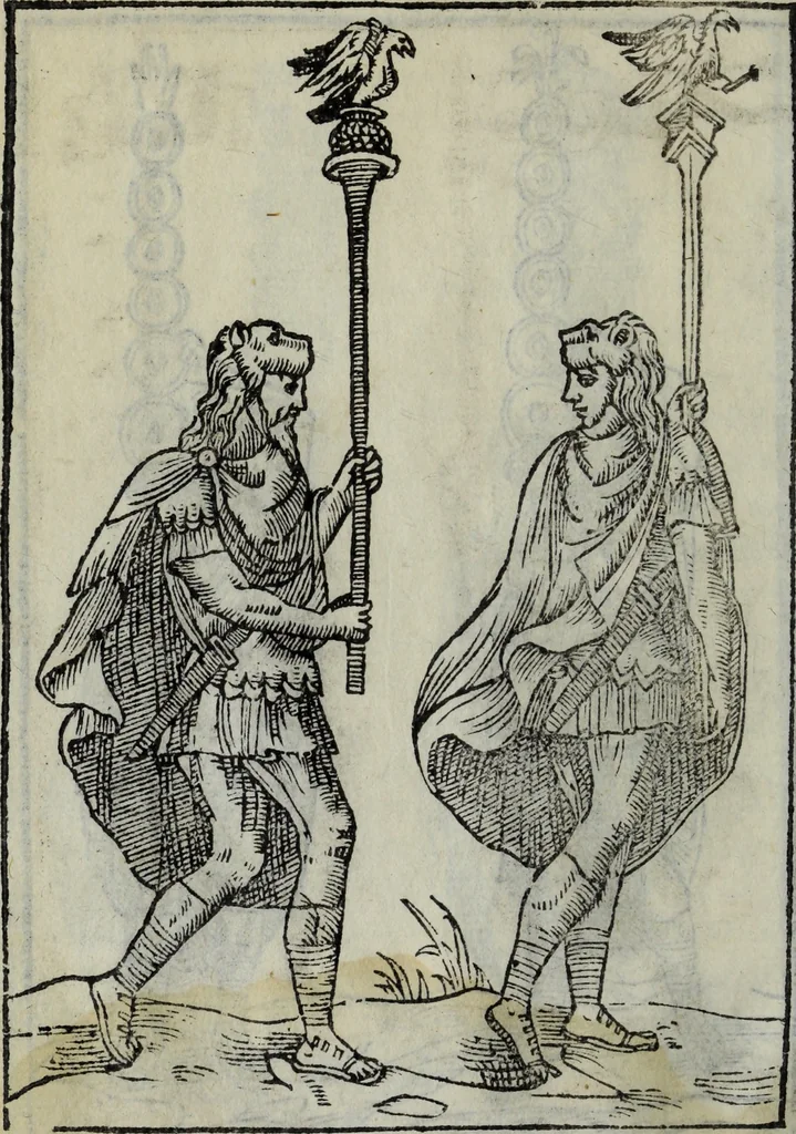 An illustration from Discorso del S. Gvglielmo Chovl ... sopra la castrametatione & bagni antichi de i Greci & Romani, 1559, leaf 35