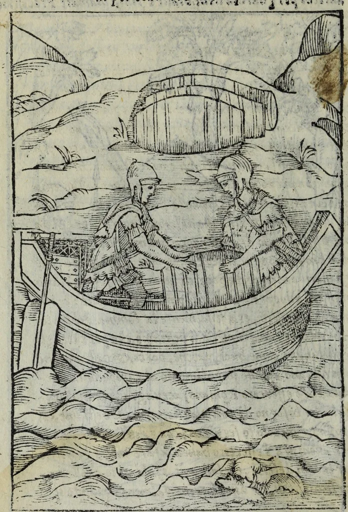 An illustration from Discorso del S. Gvglielmo Chovl ... sopra la castrametatione & bagni antichi de i Greci & Romani, 1559, leaf 47