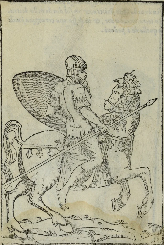 An illustration from Discorso del S. Gvglielmo Chovl ... sopra la castrametatione & bagni antichi de i Greci & Romani, 1559, leaf 63