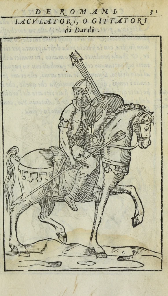 An illustration from Discorso del S. Gvglielmo Chovl ... sopra la castrametatione & bagni antichi de i Greci & Romani, 1559, leaf 64