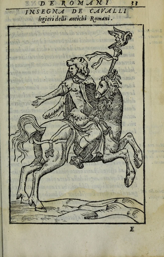 An illustration from Discorso del S. Gvglielmo Chovl ... sopra la castrametatione & bagni antichi de i Greci & Romani, 1559, leaf 68