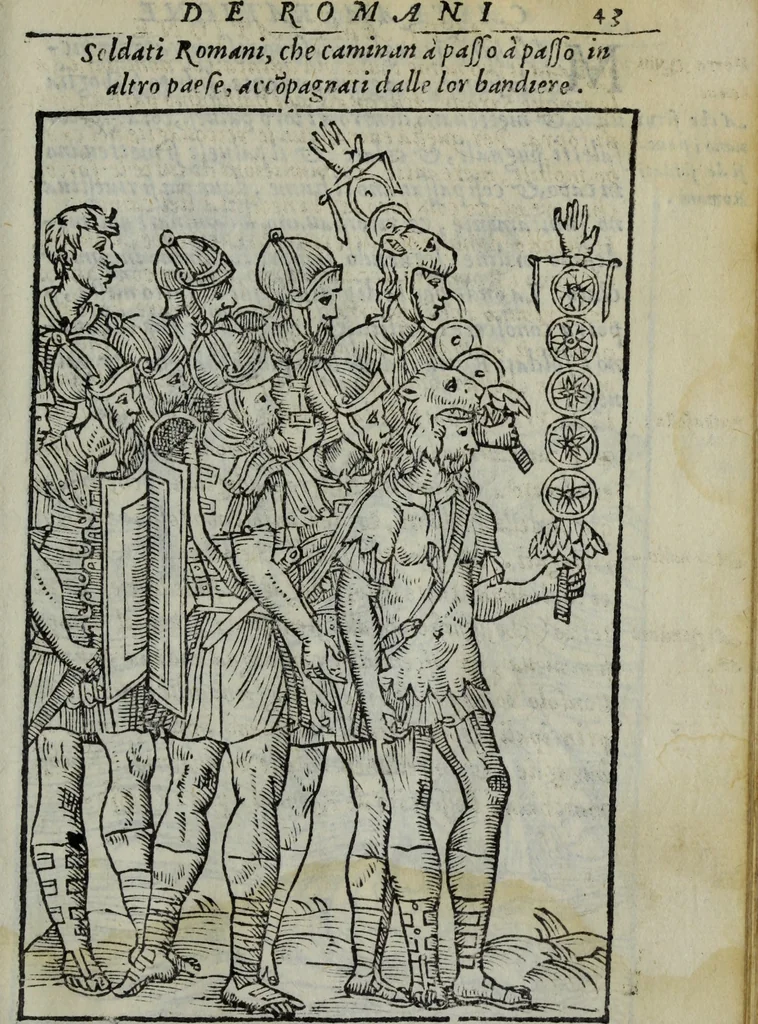 An illustration from Discorso del S. Gvglielmo Chovl ... sopra la castrametatione & bagni antichi de i Greci & Romani, 1559, leaf 88