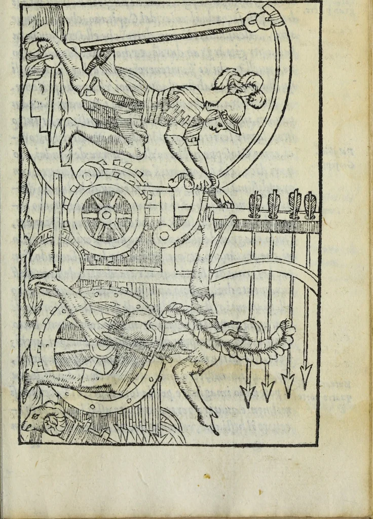 An illustration from Discorso del S. Gvglielmo Chovl ... sopra la castrametatione & bagni antichi de i Greci & Romani, 1559, leaf 98