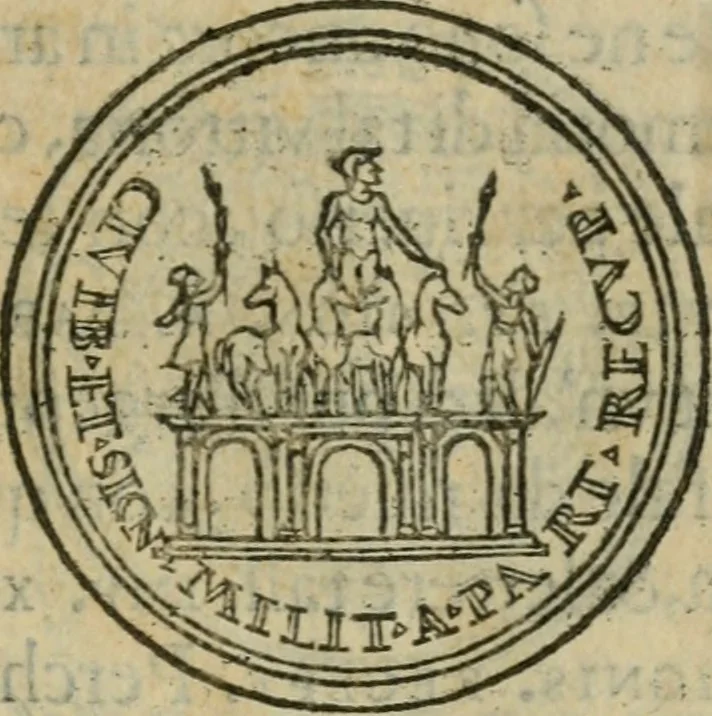 An illustration from Discorso di m. Sebastiano Erizzo, sopra le medaglie antiche : con la particolar dichiaratione di molti riuersi, 1559, leaf 178