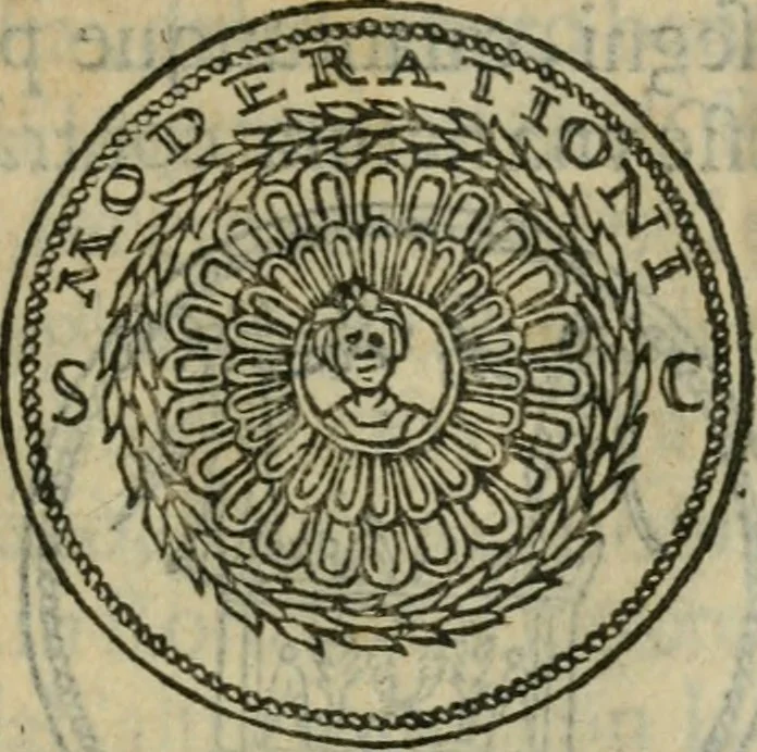 An illustration from Discorso di m. Sebastiano Erizzo, sopra le medaglie antiche : con la particolar dichiaratione di molti riuersi, 1559, leaf 180