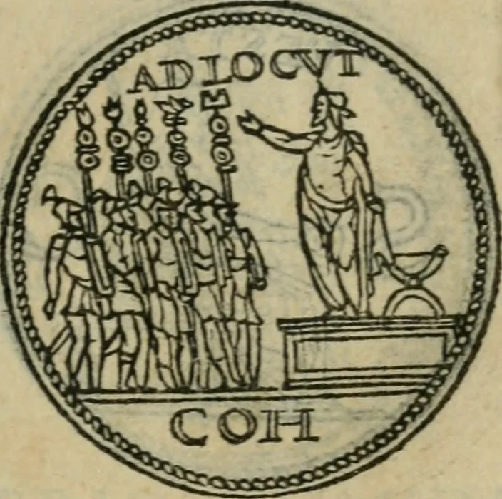 An illustration from Discorso di m. Sebastiano Erizzo, sopra le medaglie antiche : con la particolar dichiaratione di molti riuersi, 1559, leaf 184
