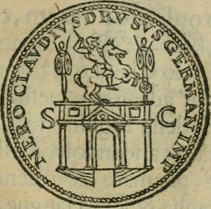 An illustration from Discorso di m. Sebastiano Erizzo, sopra le medaglie antiche : con la particolar dichiaratione di molti riuersi, 1559, leaf 186