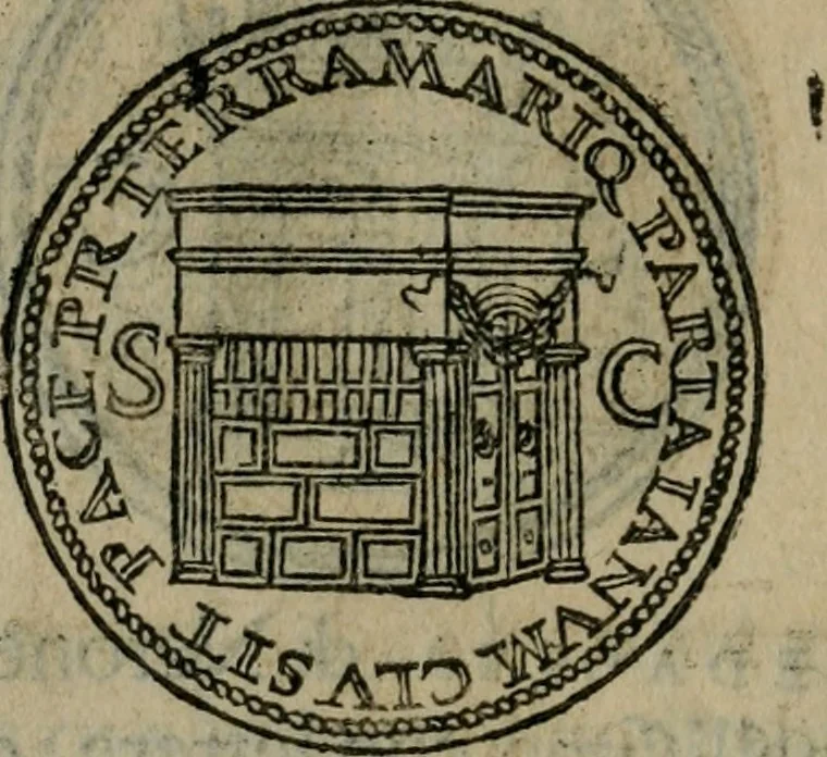 An illustration from Discorso di m. Sebastiano Erizzo, sopra le medaglie antiche : con la particolar dichiaratione di molti riuersi, 1559, leaf 197