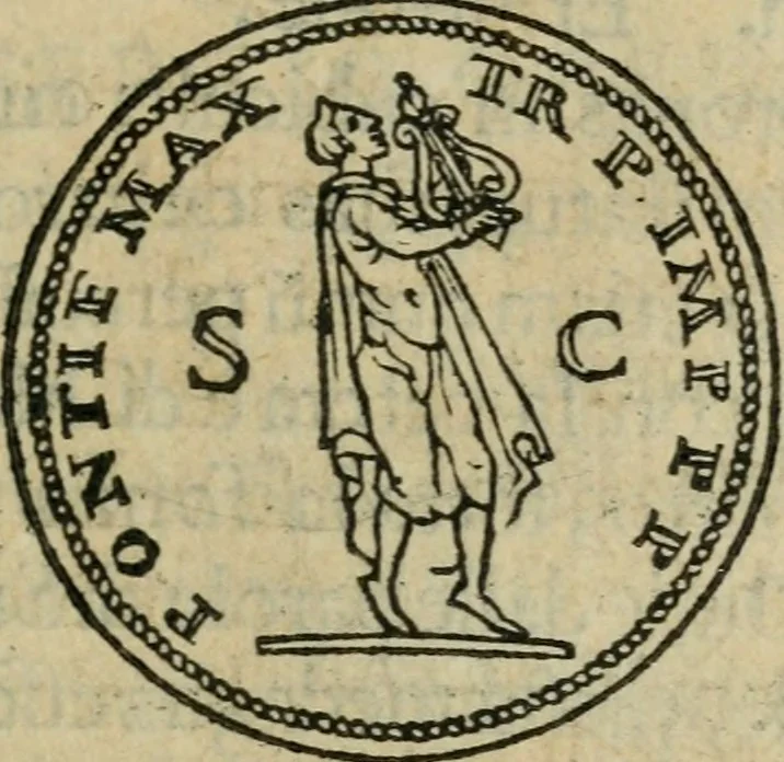 An illustration from Discorso di m. Sebastiano Erizzo, sopra le medaglie antiche : con la particolar dichiaratione di molti riuersi, 1559, leaf 204