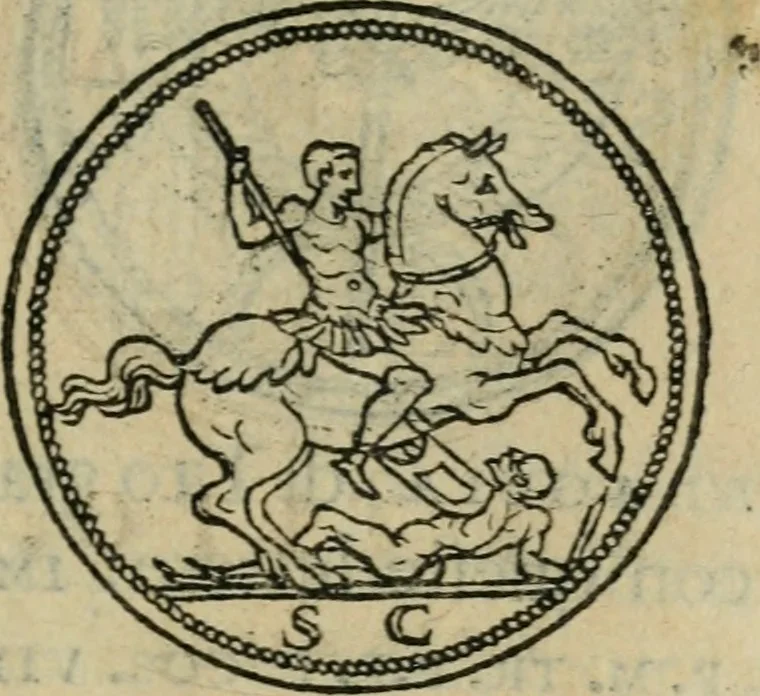 An illustration from Discorso di m. Sebastiano Erizzo, sopra le medaglie antiche : con la particolar dichiaratione di molti riuersi, 1559, leaf 216
