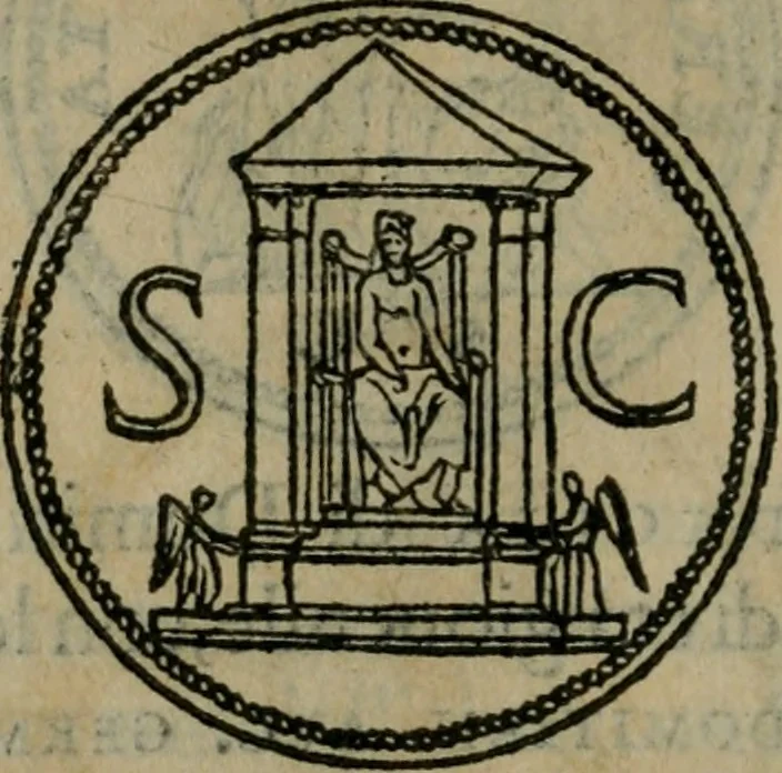 An illustration from Discorso di m. Sebastiano Erizzo, sopra le medaglie antiche : con la particolar dichiaratione di molti riuersi, 1559, leaf 233