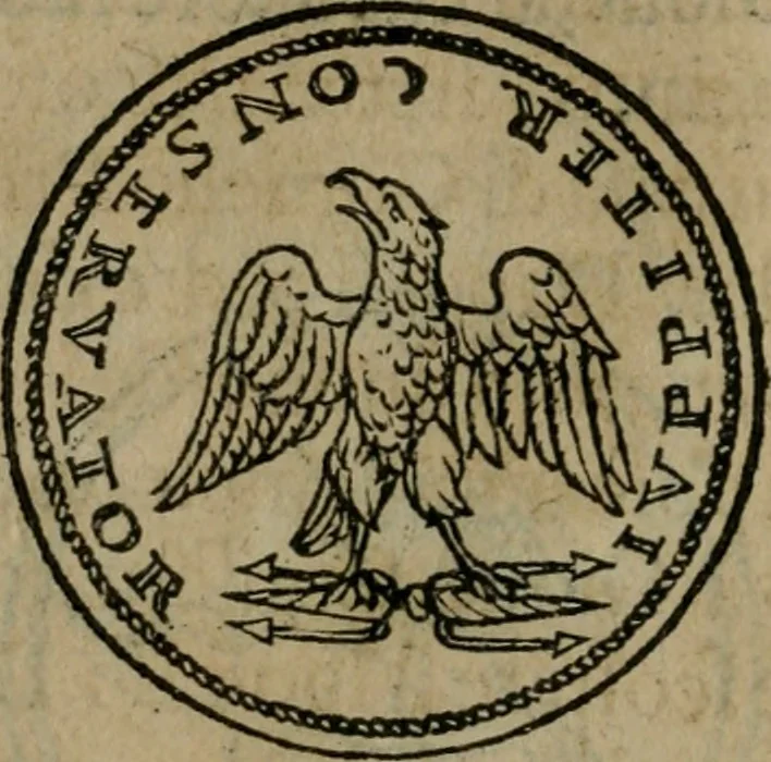 An illustration from Discorso di m. Sebastiano Erizzo, sopra le medaglie antiche : con la particolar dichiaratione di molti riuersi, 1559, leaf 235