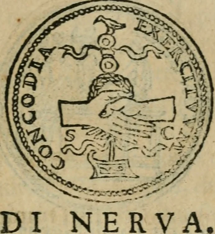 An illustration from Discorso di m. Sebastiano Erizzo, sopra le medaglie antiche : con la particolar dichiaratione di molti riuersi, 1559, leaf 238