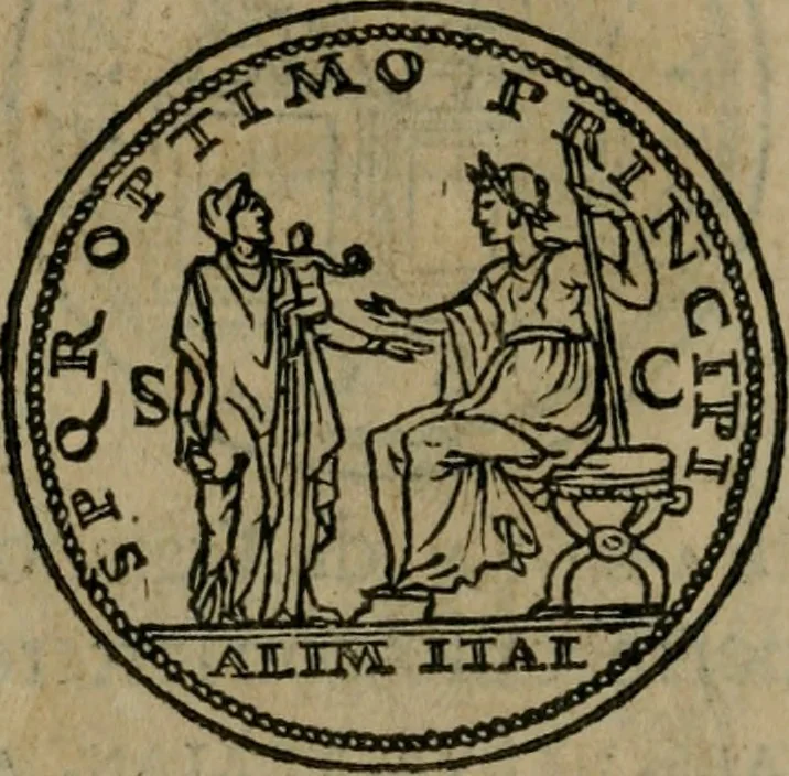 An illustration from Discorso di m. Sebastiano Erizzo, sopra le medaglie antiche : con la particolar dichiaratione di molti riuersi, 1559, leaf 247