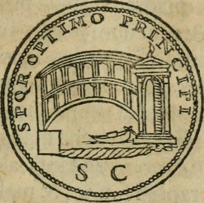 An illustration from Discorso di m. Sebastiano Erizzo, sopra le medaglie antiche : con la particolar dichiaratione di molti riuersi, 1559, leaf 250