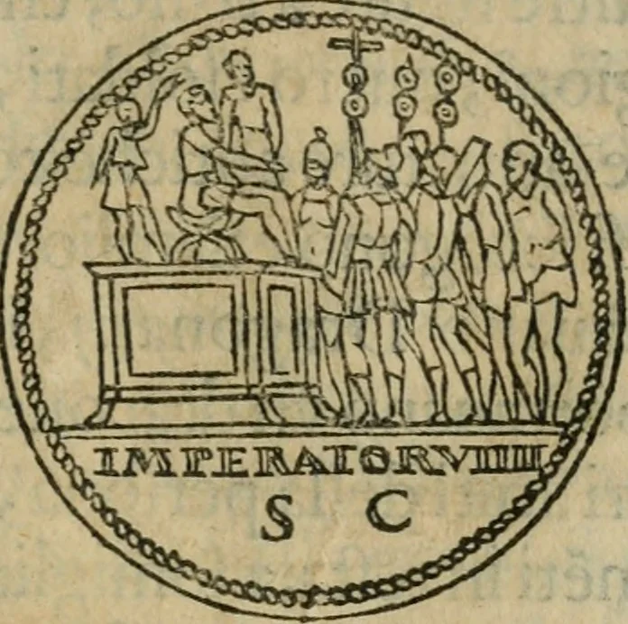 An illustration from Discorso di m. Sebastiano Erizzo, sopra le medaglie antiche : con la particolar dichiaratione di molti riuersi, 1559, leaf 262