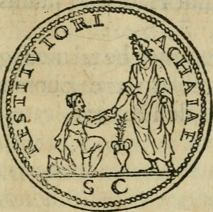 An illustration from Discorso di m. Sebastiano Erizzo, sopra le medaglie antiche : con la particolar dichiaratione di molti riuersi, 1559, leaf 270