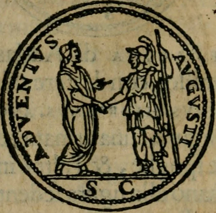 An illustration from Discorso di m. Sebastiano Erizzo, sopra le medaglie antiche : con la particolar dichiaratione di molti riuersi, 1559, leaf 279