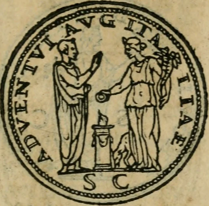 An illustration from Discorso di m. Sebastiano Erizzo, sopra le medaglie antiche : con la particolar dichiaratione di molti riuersi, 1559, leaf 280