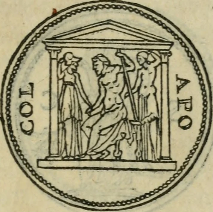 An illustration from Discorso di m. Sebastiano Erizzo, sopra le medaglie antiche : con la particolar dichiaratione di molti riuersi, 1559, leaf 282
