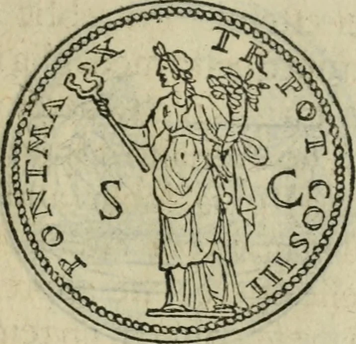 An illustration from Discorso di m. Sebastiano Erizzo, sopra le medaglie antiche : con la particolar dichiaratione di molti riuersi, 1559, leaf 286