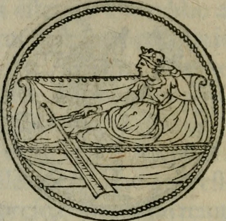 An illustration from Discorso di m. Sebastiano Erizzo, sopra le medaglie antiche : con la particolar dichiaratione di molti riuersi, 1559, leaf 287
