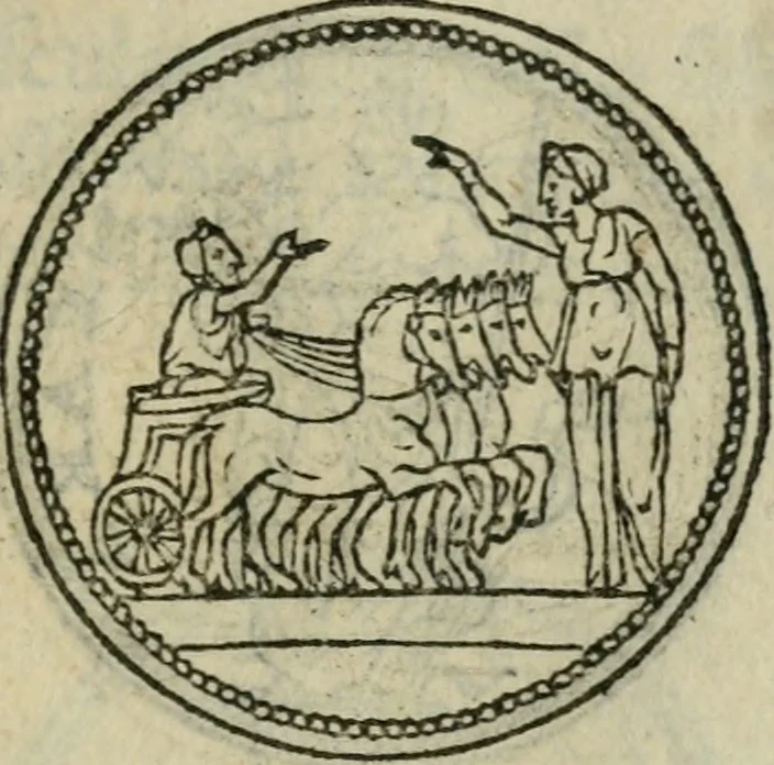 An illustration from Discorso di m. Sebastiano Erizzo, sopra le medaglie antiche : con la particolar dichiaratione di molti riuersi, 1559, leaf 288