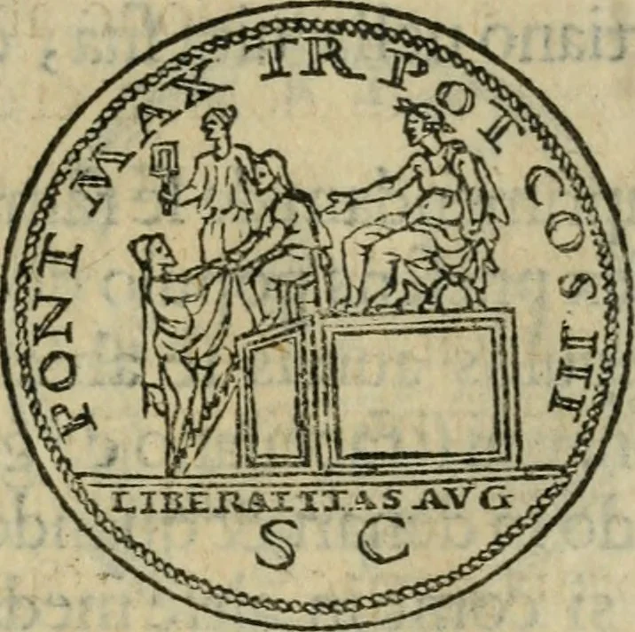 An illustration from Discorso di m. Sebastiano Erizzo, sopra le medaglie antiche : con la particolar dichiaratione di molti riuersi, 1559, leaf 294