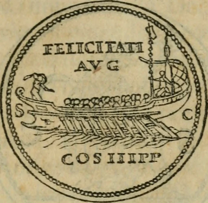 An illustration from Discorso di m. Sebastiano Erizzo, sopra le medaglie antiche : con la particolar dichiaratione di molti riuersi, 1559, leaf 298