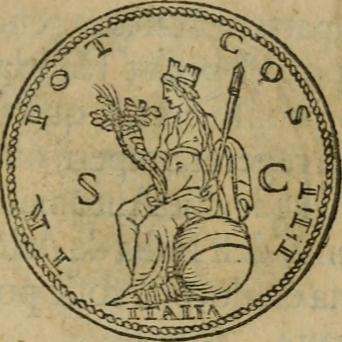 An illustration from Discorso di m. Sebastiano Erizzo, sopra le medaglie antiche : con la particolar dichiaratione di molti riuersi, 1559, leaf 312