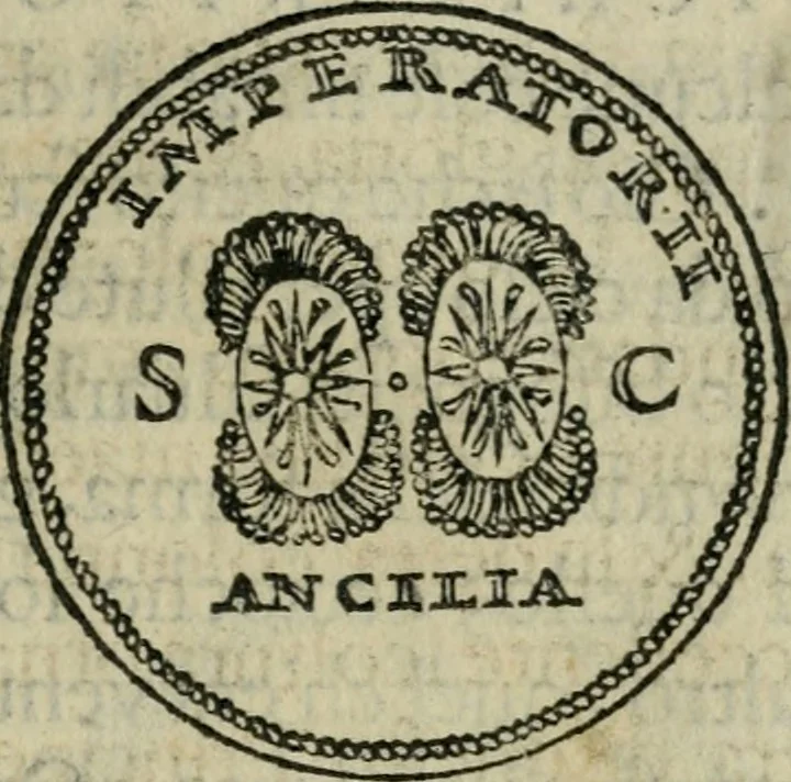 An illustration from Discorso di m. Sebastiano Erizzo, sopra le medaglie antiche : con la particolar dichiaratione di molti riuersi, 1559, leaf 336