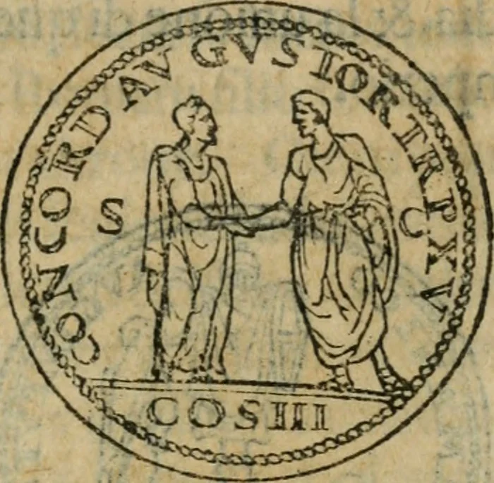 An illustration from Discorso di m. Sebastiano Erizzo, sopra le medaglie antiche : con la particolar dichiaratione di molti riuersi, 1559, leaf 354