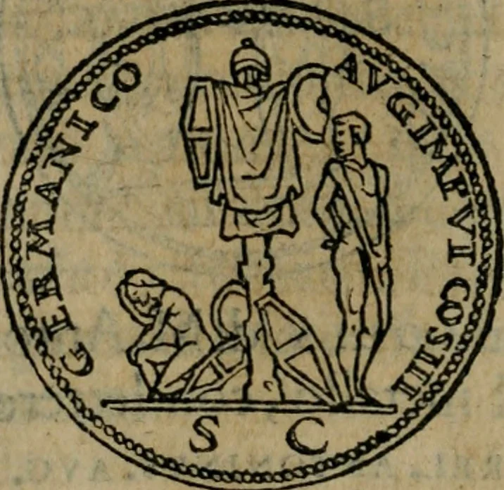 An illustration from Discorso di m. Sebastiano Erizzo, sopra le medaglie antiche : con la particolar dichiaratione di molti riuersi, 1559, leaf 355