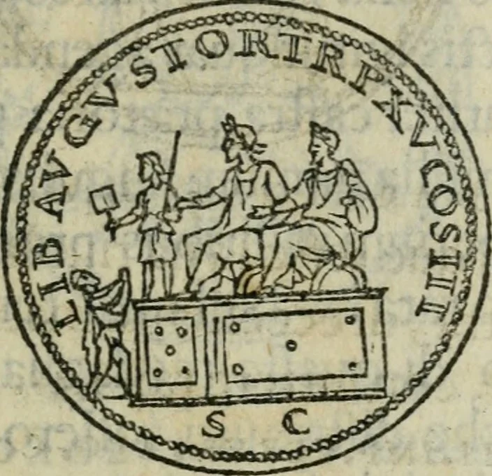 An illustration from Discorso di m. Sebastiano Erizzo, sopra le medaglie antiche : con la particolar dichiaratione di molti riuersi, 1559, leaf 364