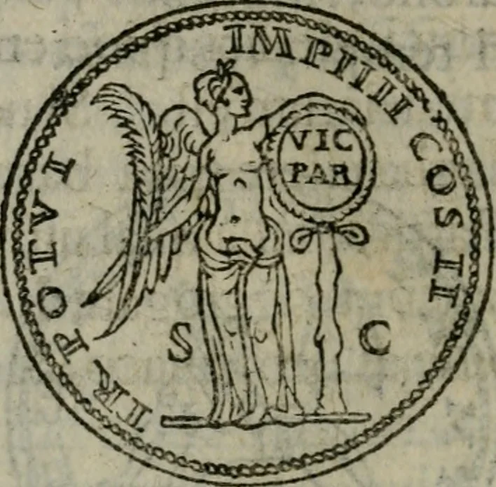 An illustration from Discorso di m. Sebastiano Erizzo, sopra le medaglie antiche : con la particolar dichiaratione di molti riuersi, 1559, leaf 367